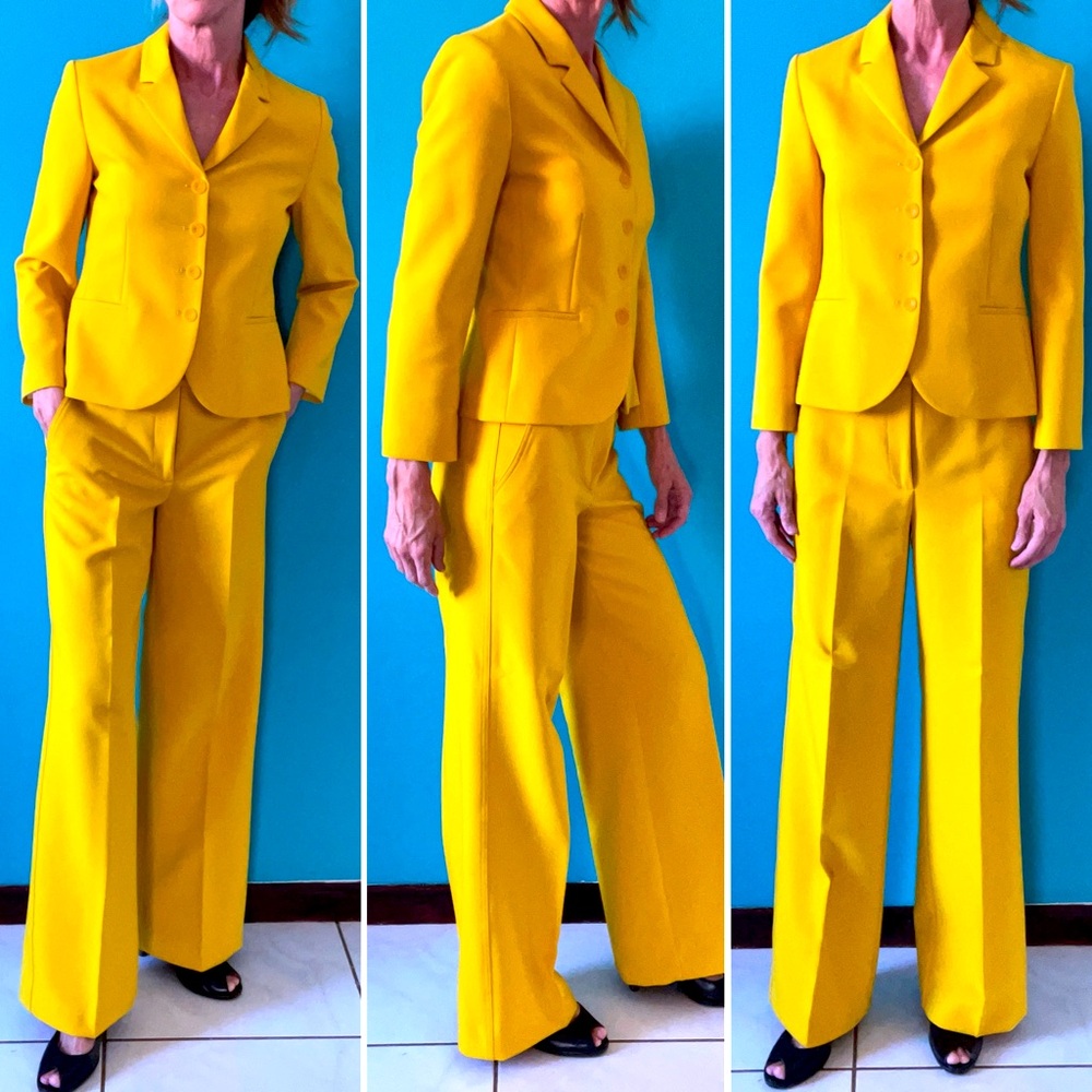 Zara banana yellow pant/blazer bought in Spain, worn once! Sz S